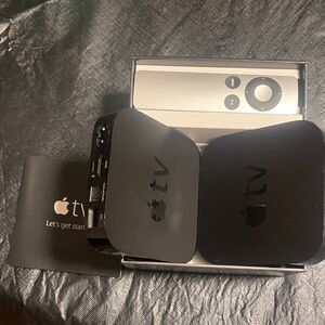 Apple TV Set with Black and Silver Design